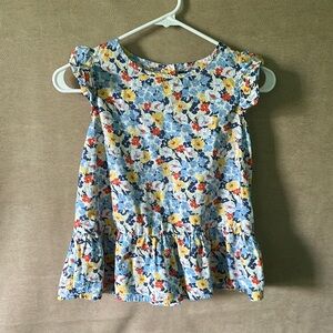 Polo by Ralph Lauren Blue Sleeveless Ruffled Blouse Size 12